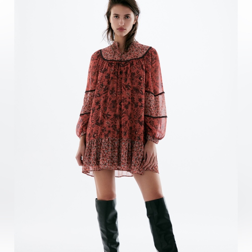 Zara mini printed dress